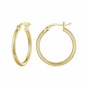 Cercei din argint Golden Hoops L imagine