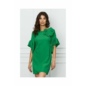 Rochie Moze verde cu floare maxi pe bust imagine