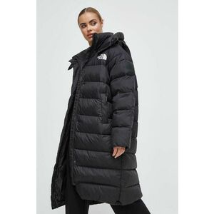 The North Face geaca femei, culoarea negru, de iarna, oversize imagine