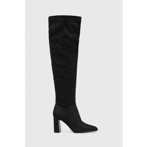 Steve Madden cizme femei, culoarea negru, cu toc drept imagine