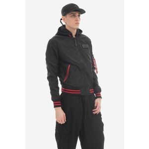 Alpha Industries geacă MA-1 TT Hood Defense 126108 03 bărbați, culoarea negru, de tranziție 126108.03-black imagine