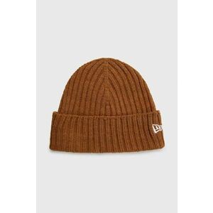 New Era căciulă Cuff Beanie culoarea maro, din tesatura unia, 60364240 imagine