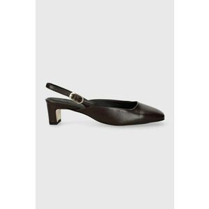 Alohas pantofi de piele Lindy culoarea maro, cu toc drept, cu toc deschis, S100126.01 imagine