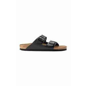 Birkenstock slapi de piele Arizona culoarea negru, 51193 imagine