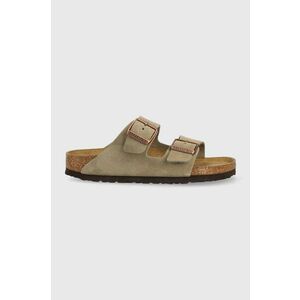 Birkenstock papuci din piele Arizona 951303-Taupe imagine