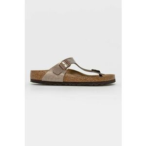 Birkenstock slapi Gizeh femei, culoarea bej, cu toc plat, 1016144 imagine