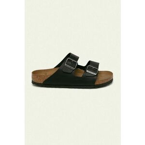 Birkenstock slapi de piele Arizona SFB barbati, culoarea negru imagine