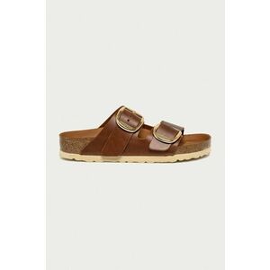 Birkenstock slapi de piele Arizona Big Buckle femei, culoarea maro, 1011072 imagine