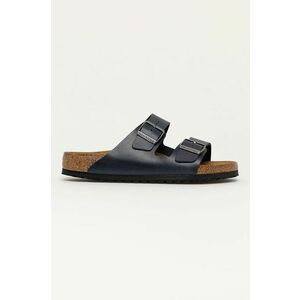 Birkenstock slapi de piele Arizona barbati, culoarea albastru marin, 1013643 imagine