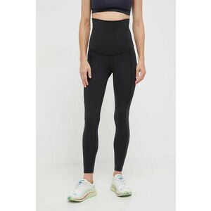 Reebok jambiere de antrenament de maternitate Lux culoarea negru, neted imagine