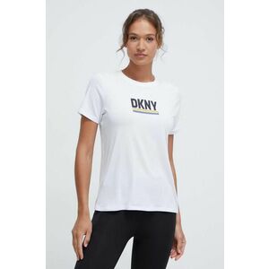 Dkny tricou femei, culoarea alb imagine