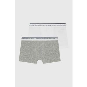 United Colors of Benetton boxeri copii 2-pack culoarea gri imagine