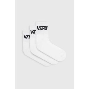 Vans sosete 3-pack barbati, culoarea alb imagine