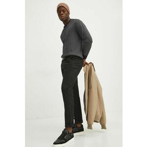 Medicine pantaloni barbati, culoarea negru, cu fason chinos imagine