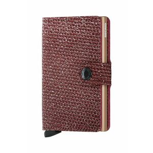 Secrid portofel de piele Miniwallet Sparkle Red culoarea rosu imagine