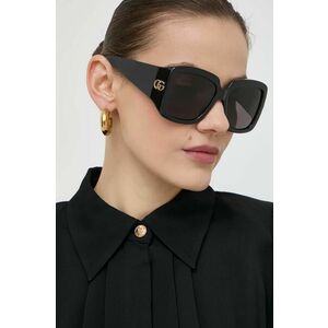 Gucci ochelari de soare femei, culoarea negru imagine