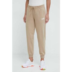 Puma pantaloni de trening culoarea bej, cu imprimeu 678744 imagine