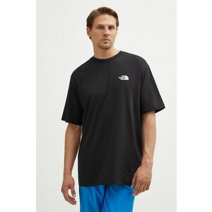 The North Face tricou din bumbac M S/S Essential Oversize Tee barbati, culoarea negru, cu imprimeu, NF0A87NRJK31 imagine