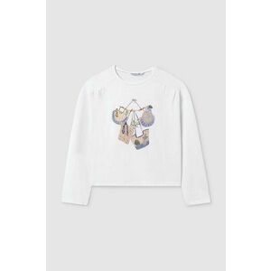 Mayoral longsleeve din bumbac pentru copii culoarea alb imagine