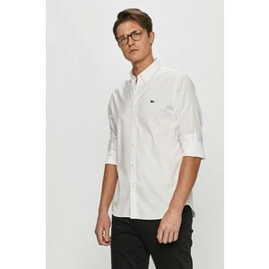 Lacoste camasa din bumbac barbati, culoarea alb, cu guler button-down, regular, CH2933 imagine