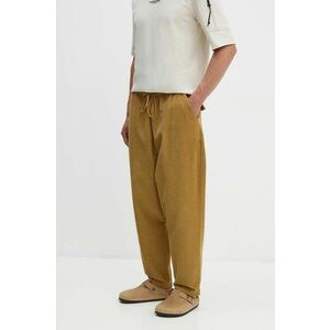 Universal Works pantaloni de catifea cord BRAGA PANT culoarea bej, drept, 29185 imagine