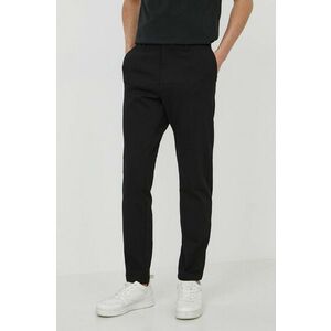 BOSS Green pantaloni bărbați, culoarea negru, mulată 50513436 imagine