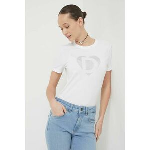 Desigual tricou femei, culoarea alb imagine