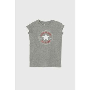 Converse tricou de bumbac pentru copii culoarea gri imagine