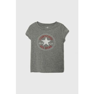 Converse tricou de bumbac pentru copii culoarea gri imagine