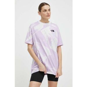 The North Face tricou din bumbac femei, culoarea violet, NF0A881FUI61 imagine