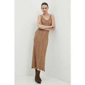 Answear Lab rochie culoarea maro, maxi, mulata imagine