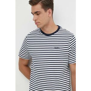 Pepe Jeans tricou din bumbac barbati, culoarea alb, modelator imagine