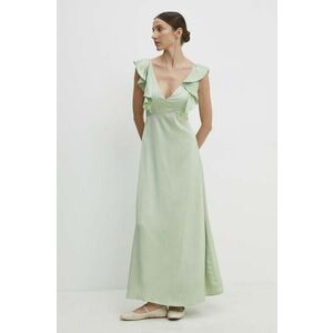 Answear Lab rochie culoarea verde, maxi, evazati imagine