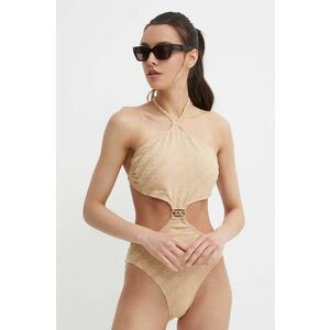 MICHAEL Michael Kors costum de baie dintr-o bucată CUT OUT ONE PIECE culoarea bej, cupa usor rigidizata, MM13720 imagine