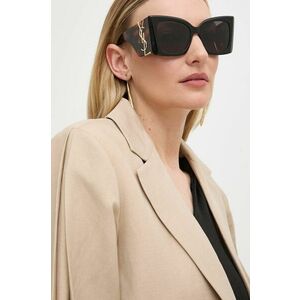 Saint Laurent ochelari de soare femei, culoarea negru imagine