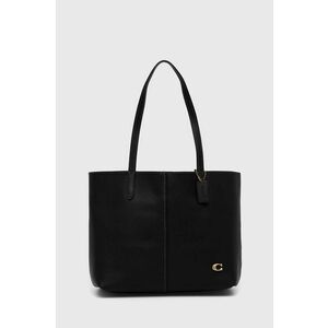 Coach poseta de piele culoarea negru imagine