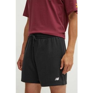 New Balance pantaloni scurti French Terry barbati, culoarea negru, MS41520BK imagine