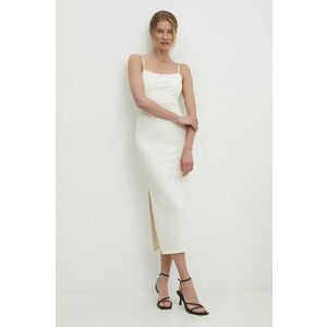 Answear Lab rochie culoarea bej, midi, mulata imagine