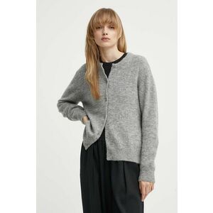 Samsoe Samsoe cardigan din lana NOR culoarea gri, light, F16422744 imagine