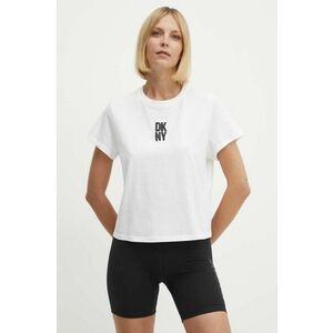 Dkny tricou din bumbac femei, culoarea alb, DP4T9699 imagine