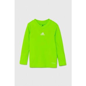 adidas Performance longsleeve copii TEAM BASE TEE Y culoarea verde, cu imprimeu, GN7513 imagine