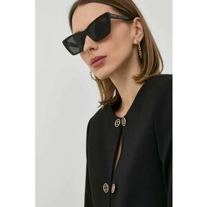 Saint Laurent ochelari de soare femei, culoarea negru imagine