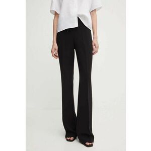 Theory pantaloni femei, culoarea negru, evazati, high waist, G0709216 imagine