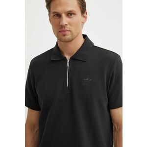 adidas Originals tricou polo 0 barbati, culoarea negru, neted, IW5803 imagine