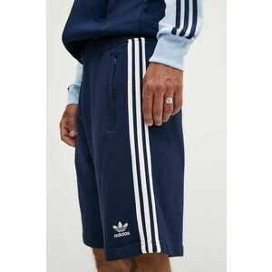 adidas Originals pantaloni scurți din bumbac Adicolor 3-Stripes culoarea bleumarin, IM9424 imagine