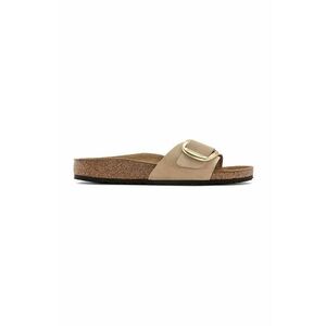 Birkenstock papuci din nubuc Madrid Big Buckle culoarea bej, 1024009 imagine