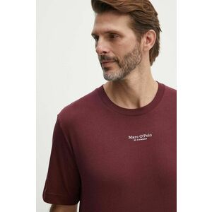 Marc O'Polo tricou din bumbac barbati, culoarea bordo, cu imprimeu, 426201251382 imagine