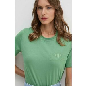 Gant tricou din bumbac culoarea verde imagine