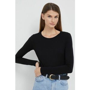 United Colors of Benetton longsleeve femei, culoarea negru imagine