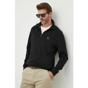 BOSS hanorac de bumbac BOSS CASUAL barbati, culoarea negru, neted imagine